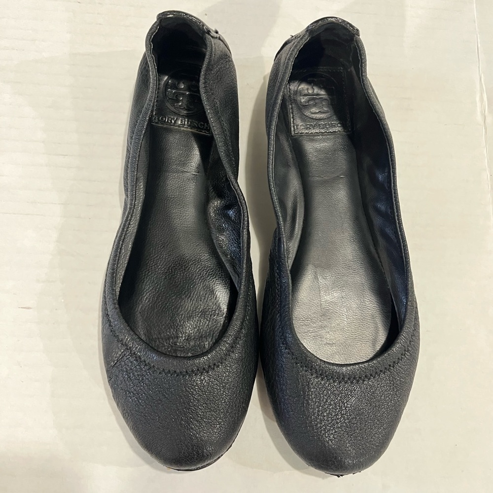 Tory Burch Women's Black Leather Flats